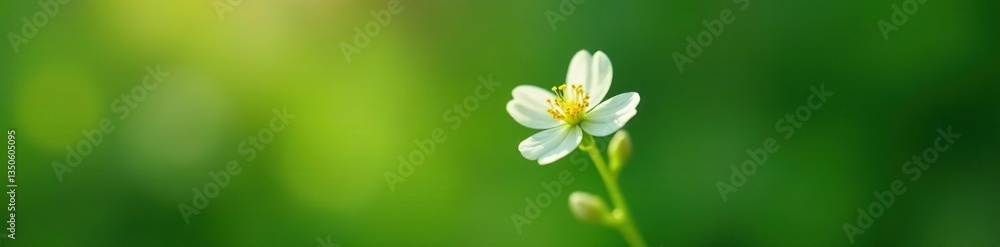 Single stem of a small flowering plant against white, single stem, flower power Single stem of a small flowering plant against white, single stem, flower power