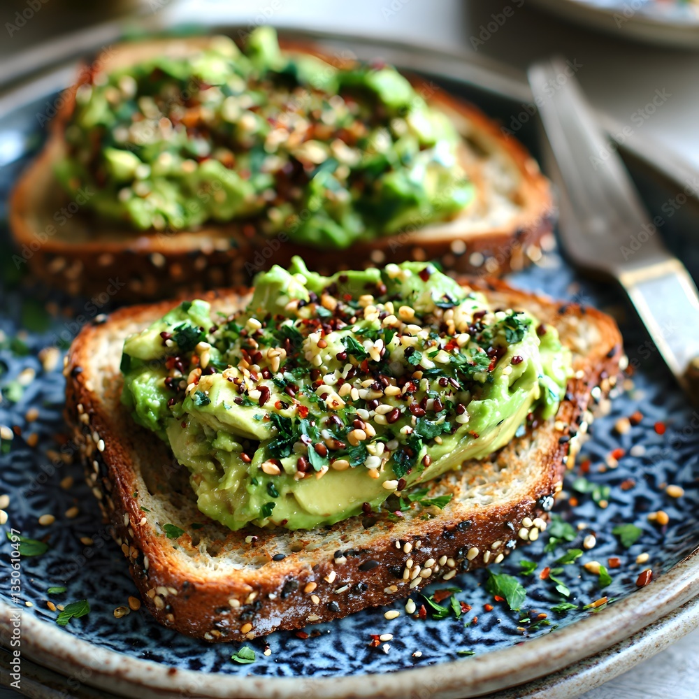 Delicious Avocado Toast with Quinoa and Seeds Delicious Avocado Toast with Quinoa and Seeds