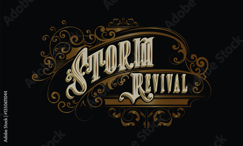 STORM REVIVAL lettering custom style design