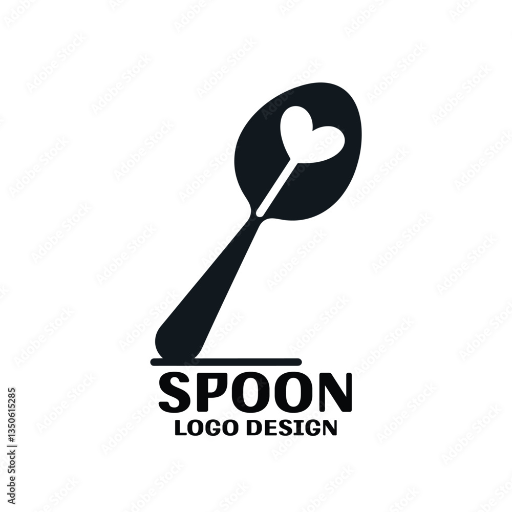 Spoon Vector Logo Design Spoon Vector Logo Design