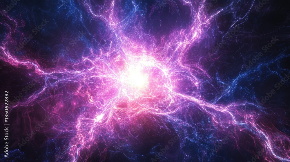 Vibrant cosmic energy explosion with swirling colors and intricate patterns, set against a dark background Vibrant cosmic energy explosion with swirling colors and intricate patterns, set against a dark background