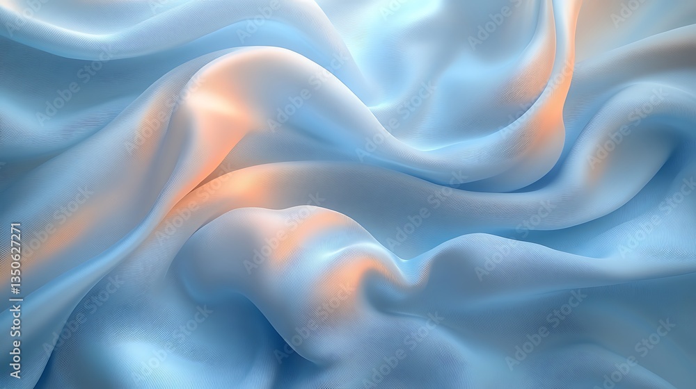A smooth, flowing silk design in shades of soft blue, sky, and powder blue, with a calming and soothing effect, A smooth, flowing silk design in shades of soft blue, sky, and powder blue, with a calming and soothing effect,