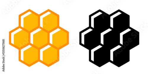 Vector illustration of a honeycomb