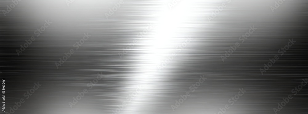 Brushed Metal Texture with Highlight Reflecting Light Creates Industrial Style Brushed Metal Texture with Highlight Reflecting Light Creates Industrial Style