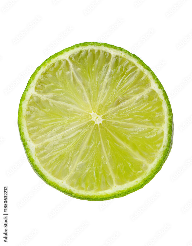 Lime slice, juicy and vibrant Lime slice, juicy and vibrant