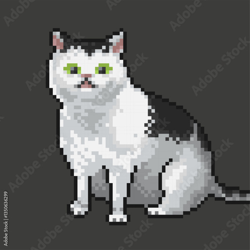 Fat cat, pixel art meme