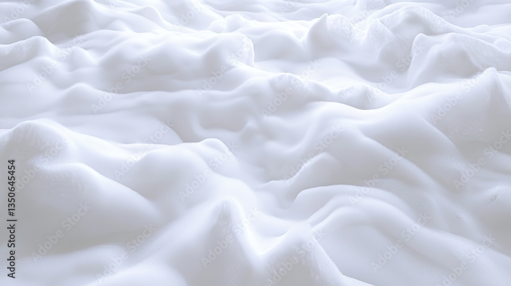 Obraz premium Soft white fur surface, fluffy and cloud-like wool fibers, soothing visual texture.