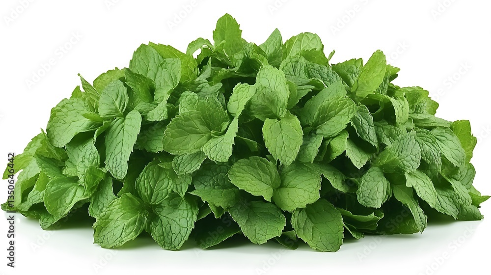 Fresh Green Mint Leaves Bunch Closeup Photography Fresh Green Mint Leaves Bunch Closeup Photography
