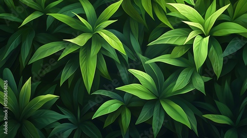 Wallpaper Mural Lush Tropical Foliage Background Torontodigital.ca