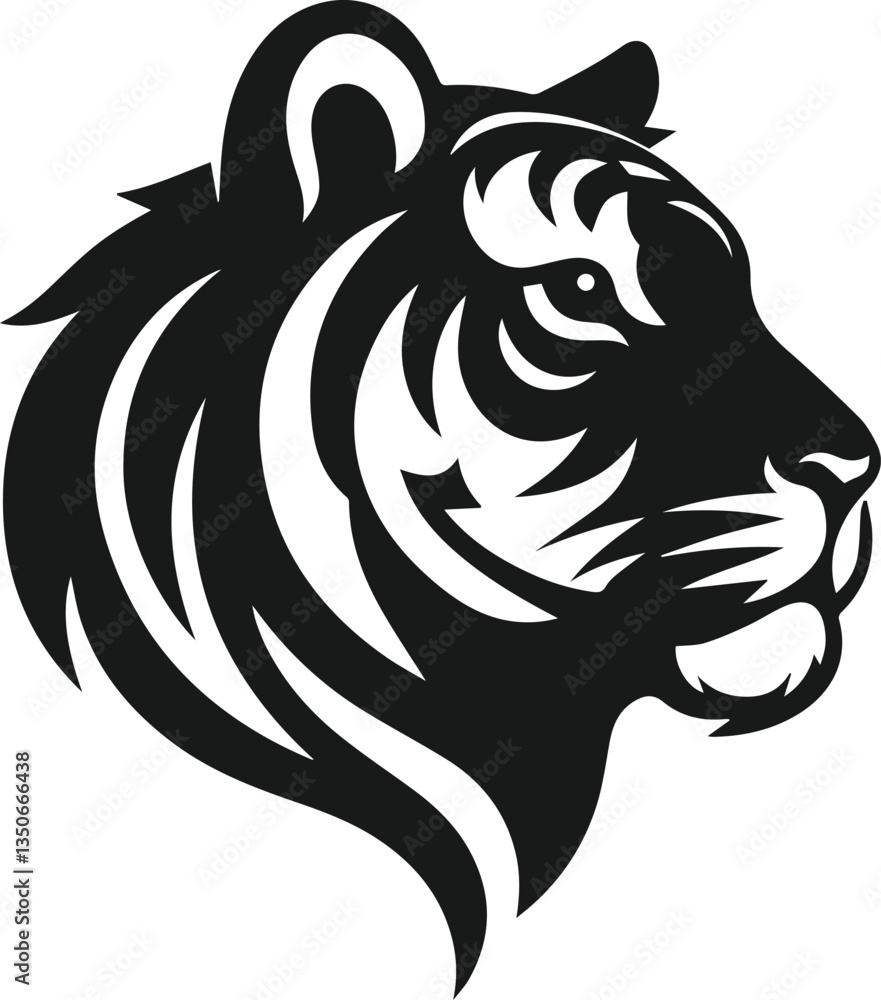tiger head silhouette tiger head silhouette