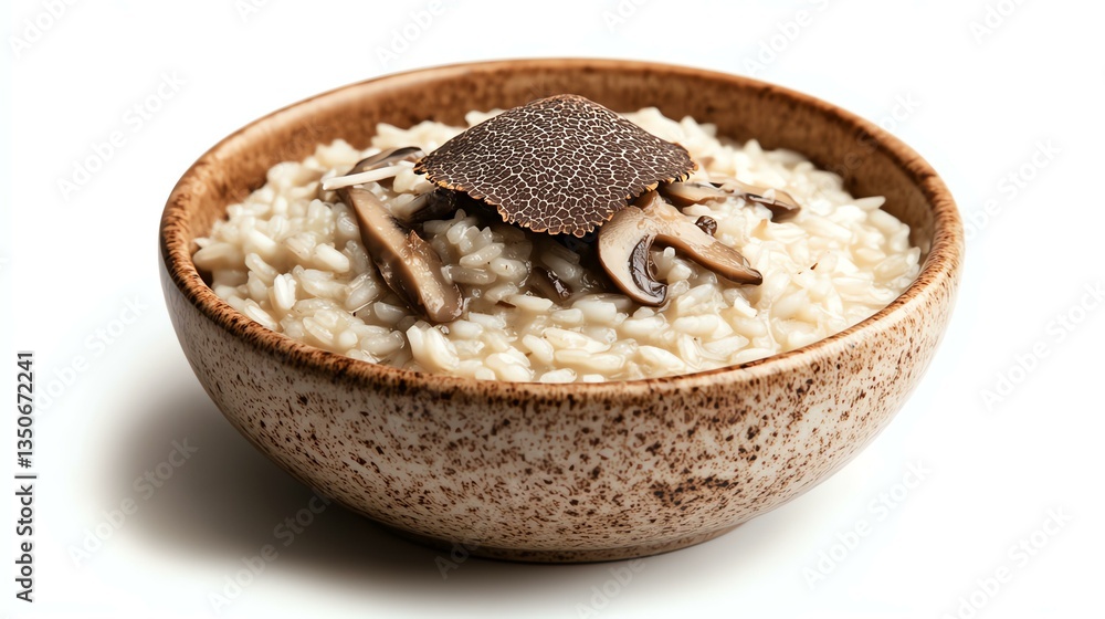 Obraz premium Delicious risotto topped with truffles.