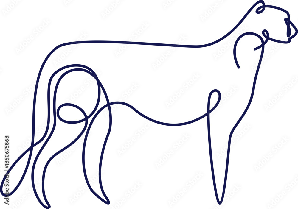 Obraz premium Line Art Animal Illustration Element