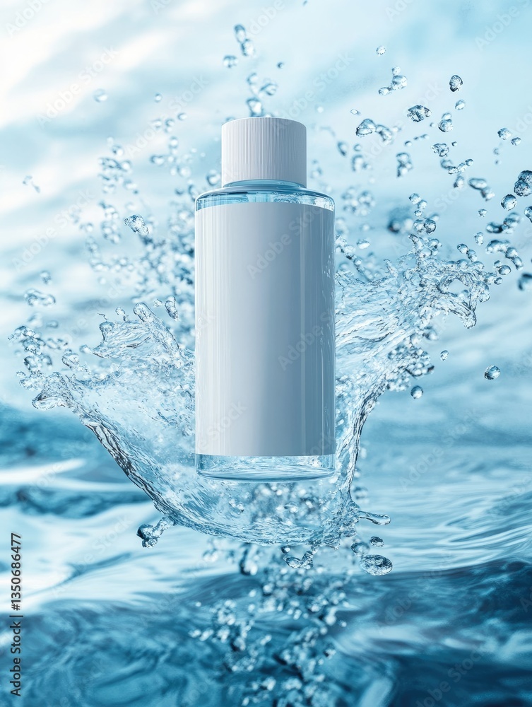 Water Splashing Cosmetic Bottle. Water Splashing Cosmetic Bottle.