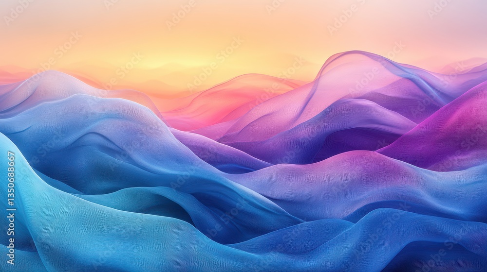 Obraz premium Abstract Colorful Fabric Waves