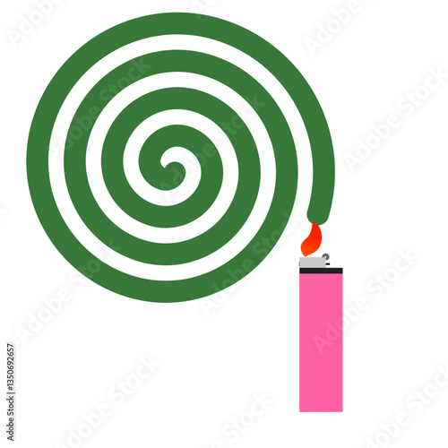 Mosquito coil illustration