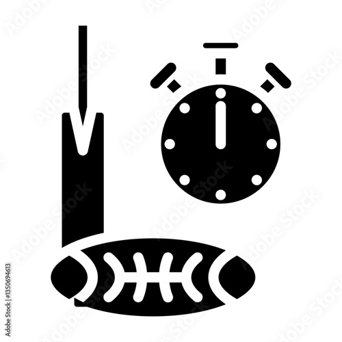 Game Time Vector Glyph Icon Design