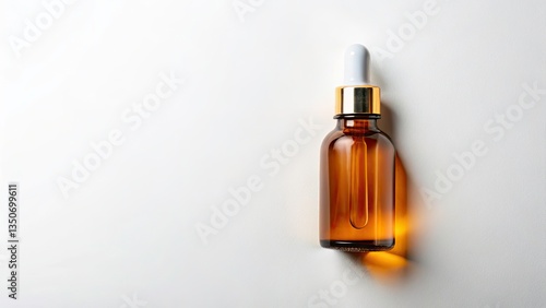 Wallpaper Mural High-Angle View of a Dropper Bottle on White Background for Clean and Clinical Aesthetic with Copy Space Torontodigital.ca