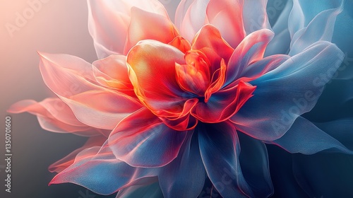 Abstract Colorful Flower