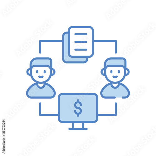 P2p Lending vector icon stock illustration