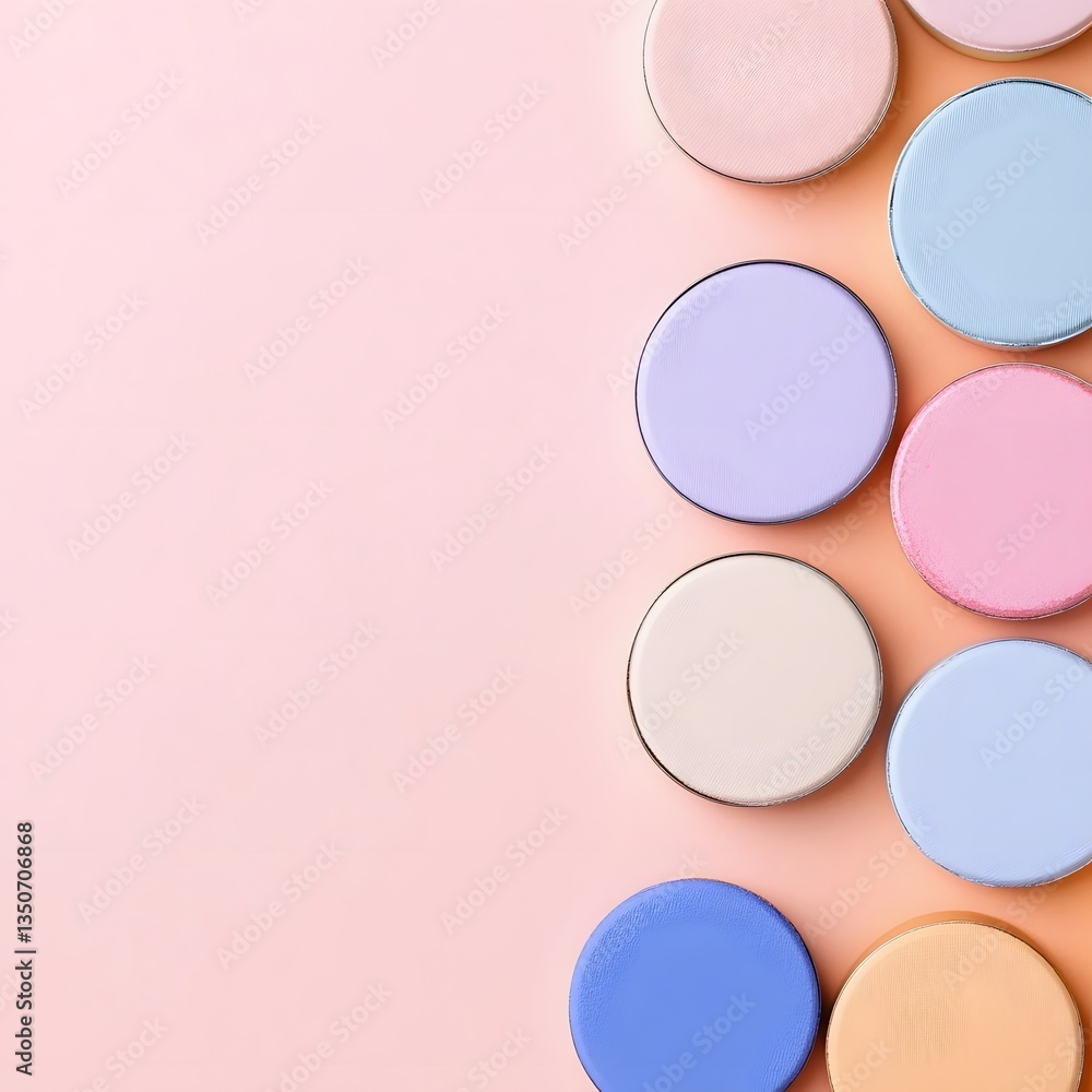 Pastel Makeup Palette Swatches, Beauty Product Background Pastel Makeup Palette Swatches, Beauty Product Background