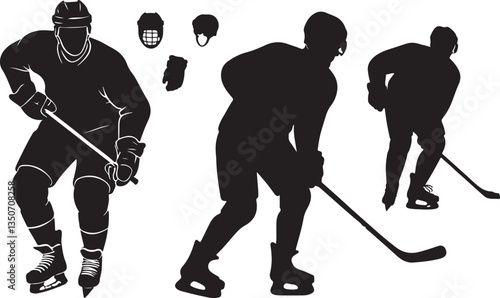 Hockey Game Action - Dynamic Sports Silhouette