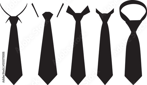 Neck Tie Silhouette - Formal Attire Icon