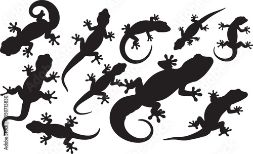 Satanic Leaf-Tailed Gecko Silhouettes - Unique Camouflaged Reptile