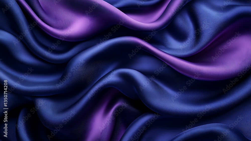 Silky textures of navy blue and violet intertwining in dynamic, flowing ribbons, forming an elegant abstract design Silky textures of navy blue and violet intertwining in dynamic, flowing ribbons, forming an elegant abstract design