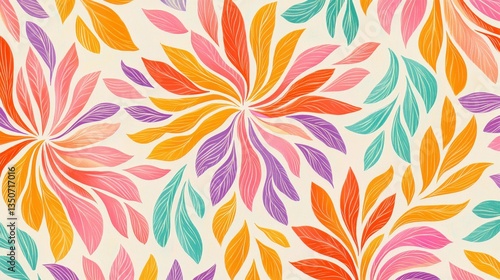 Vibrant Floral Pattern for New Year Celebrations