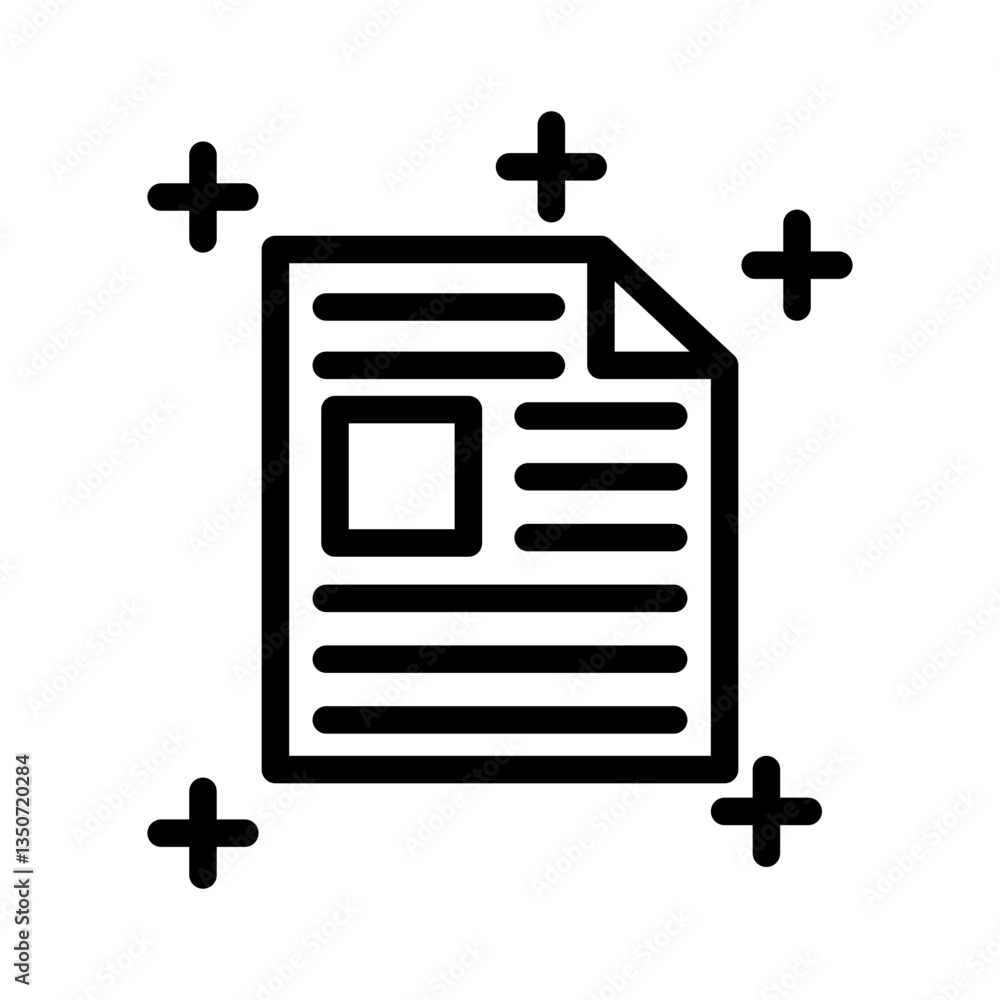 Obraz premium Newspaper icon template SVG