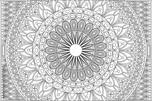 Zen Art Mandala Coloring Pages For Adults Relaxing Activity