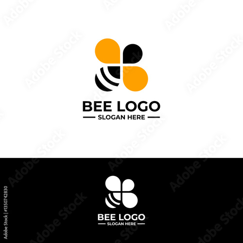 bee logo abstract vector design illustration
