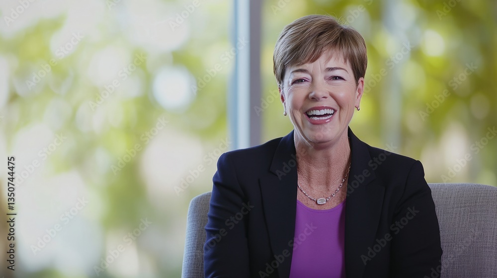 Senior woman laughing warmly, radiating joy and contentment in a serene moment.
Senior woman laughing warmly, radiating joy and contentment in a serene moment.