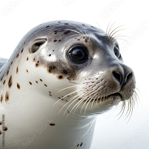 Close-up Portrait of a Spotted Seal