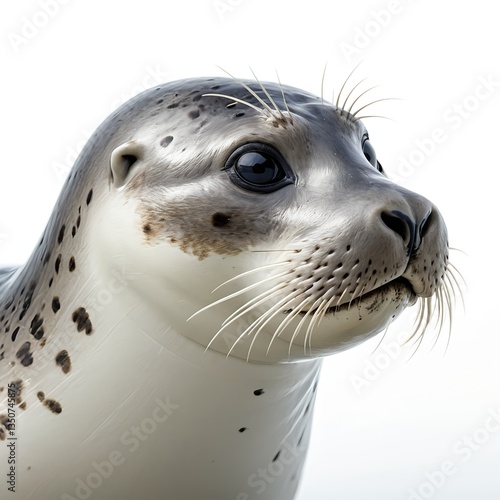 Close-up Portrait of a Harbor Seal Pup