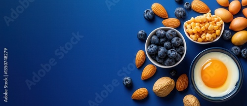 Fuel your day with a healthy breakfast bowl! This delicious mix contains protein-rich egg yolks, blueberries, and almonds for optimal nutrition and a satisfying start.