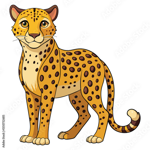 Fast Cheetah Full Body Vector Available on EPS File