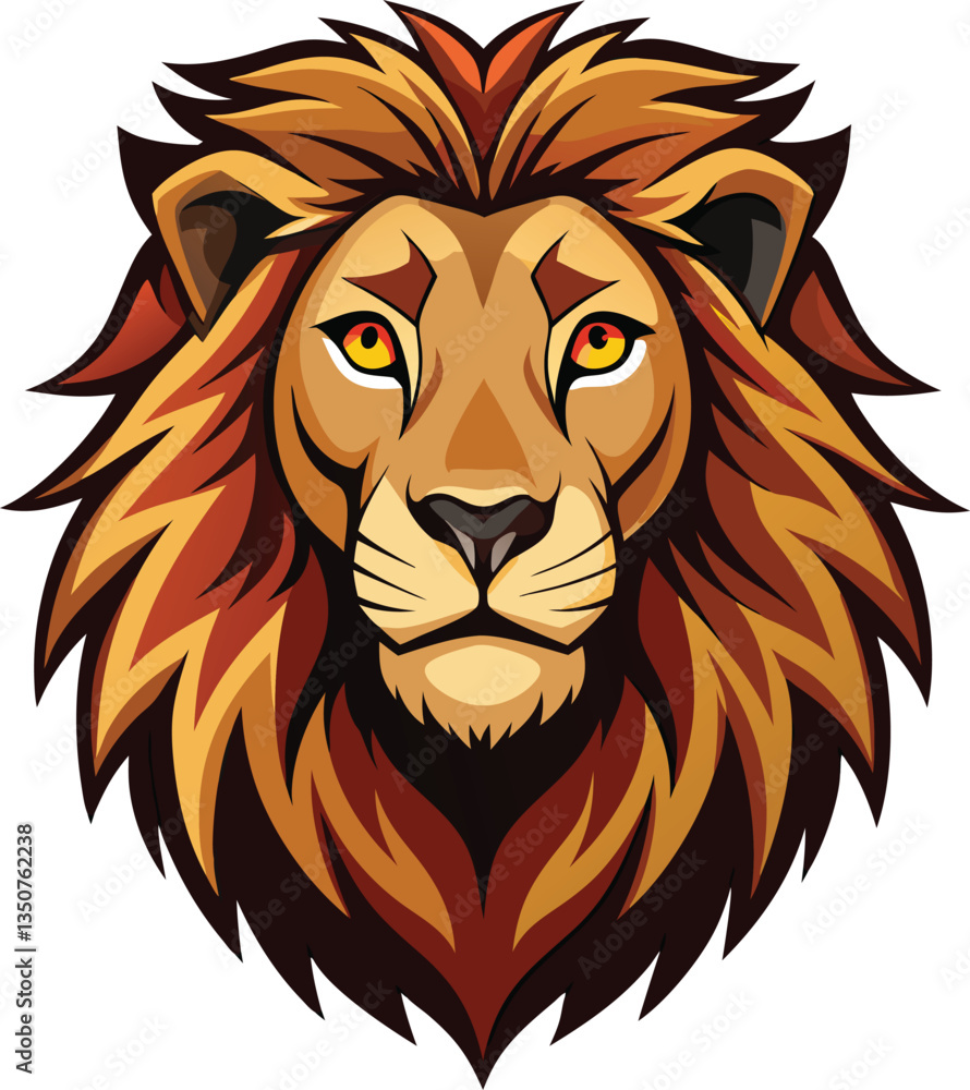 Wild Lion Head Vector Illustration Available on EPS File Wild Lion Head Vector Illustration Available on EPS File