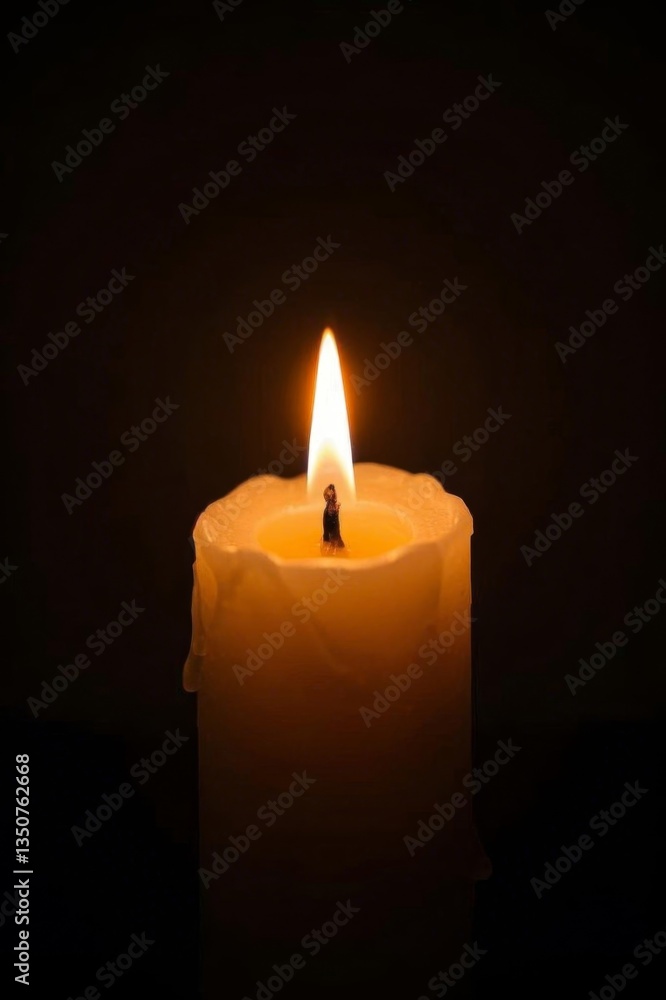 there is a lit candle that is in the dark there is a lit candle that is in the dark