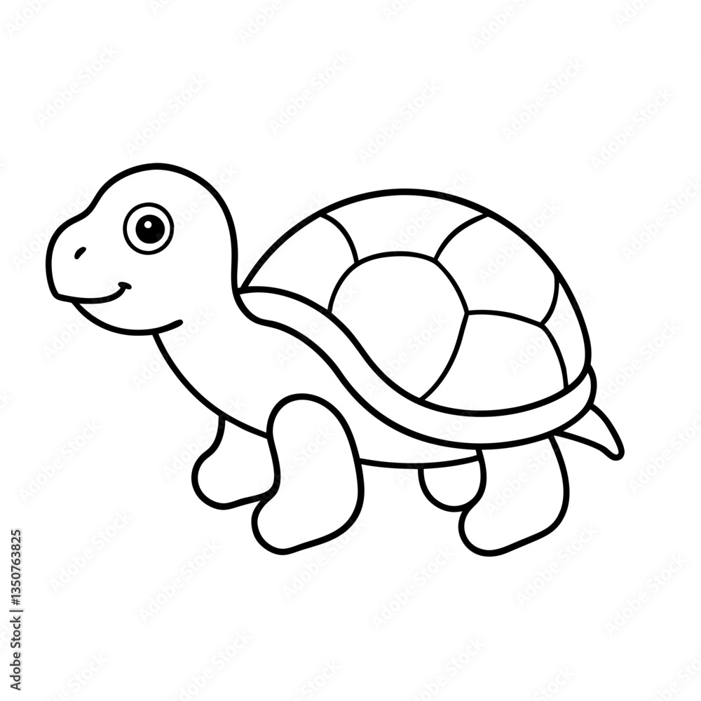Obraz premium Cute Outline Turtle
