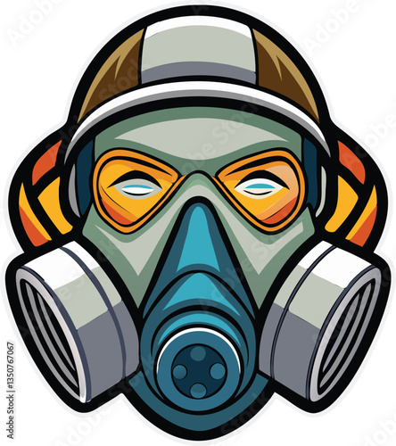 Respirator Mask Icon Set Vector – Vector Illustration Available on EPS File