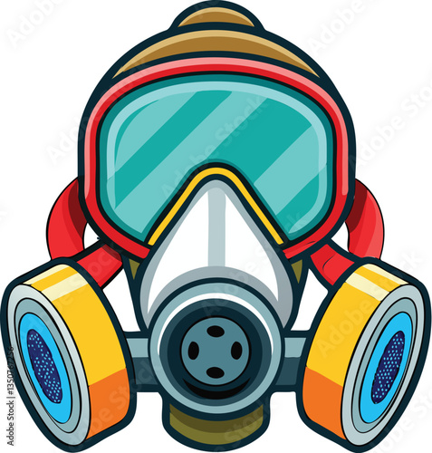 Respirator Mask for Virus Protection – Vector Illustration Available on EPS File
