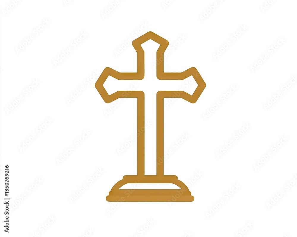 A simple gold cross symbol, representing faith and spirituality. A simple gold cross symbol, representing faith and spirituality.