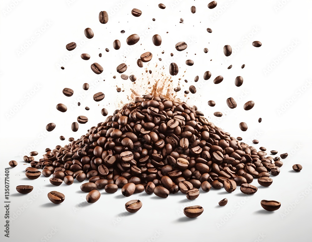 Obraz premium Coffee Beans Explosion