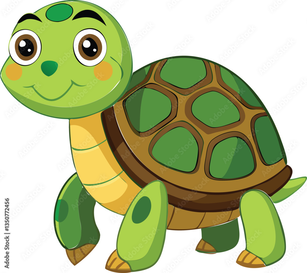 Fototapeta premium Realistic Turtle Top View Vector Illustration – Available on EPS File