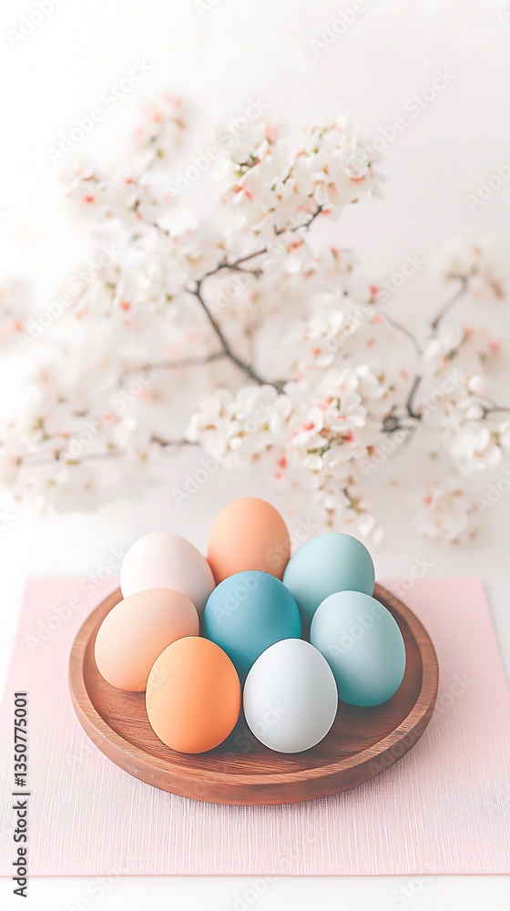 Pastel Easter Eggs for Spring Blossom. Pastel Easter Eggs for Spring Blossom.