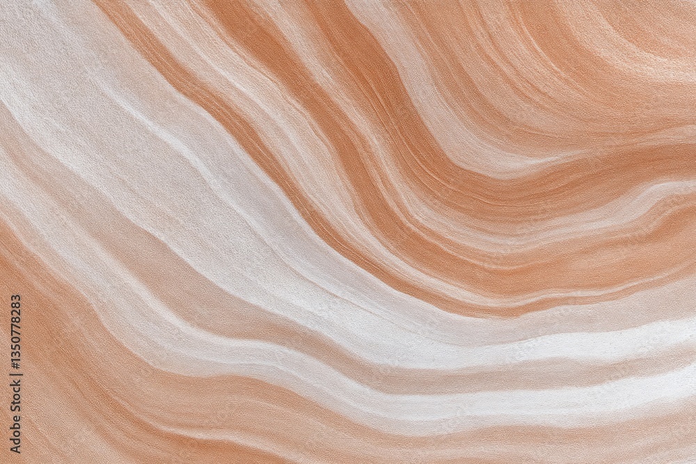 Fototapeta premium Abstract stone texture with flowing lines of peach and cream