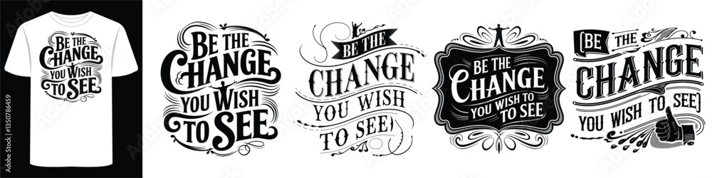 Fototapeta premium T-Shirt Designs with Bold Motivation and Typography to Keep in Focus
