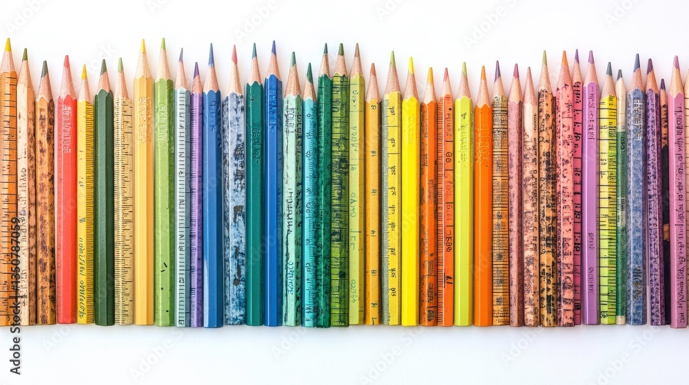 Obraz premium Back to School Sale Banner with Pencils and Rulers