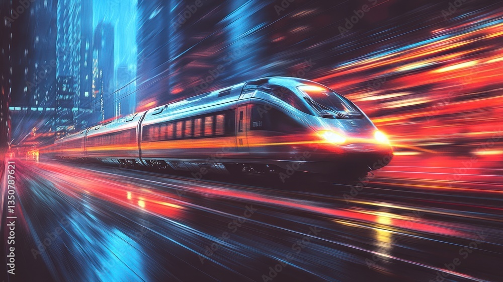 Fast Train Through Night City Fast Train Through Night City
